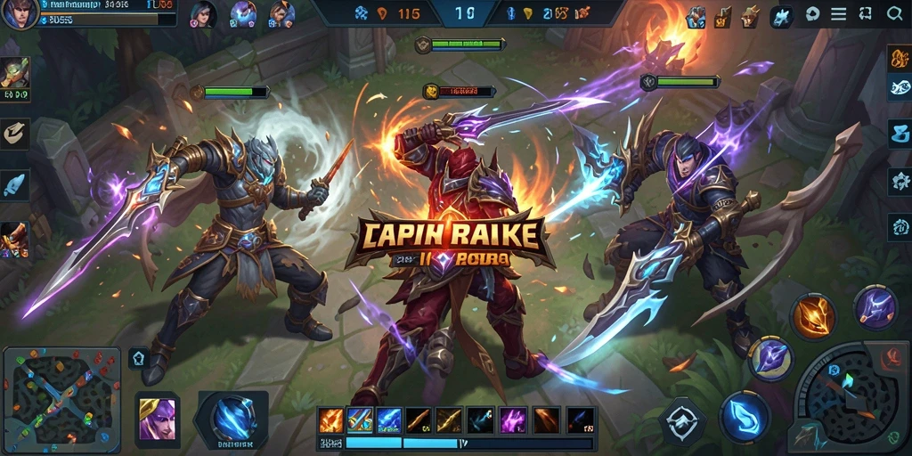 Screenshot gameplay 8055 menampilkan pertarungan karakter yang mendebarkan.
