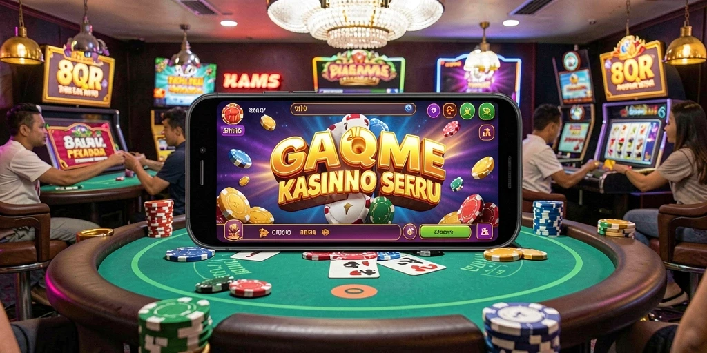 Tampilan gameplay menarik di 8QR dengan berbagai permainan Kasino.