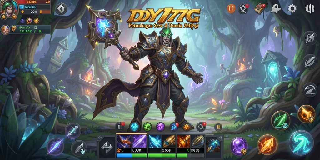 Tangkapan layar dari gameplay seru DY777 di dunia ARPG.