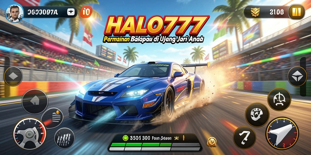 Screenshot HALO777 menampilkan balapan mendebarkan di lintasan yang penuh tantangan.