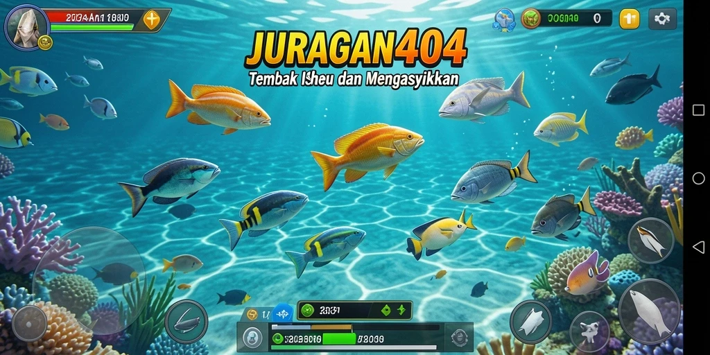 Tampilan menakjubkan saat bermain Tembak Ikan di JURAGAN404.