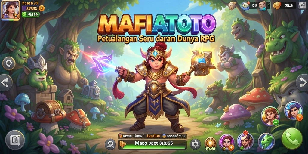 Screenshot utama MAFIATOTO menampilkan aksi petualangan RPG yang seru.