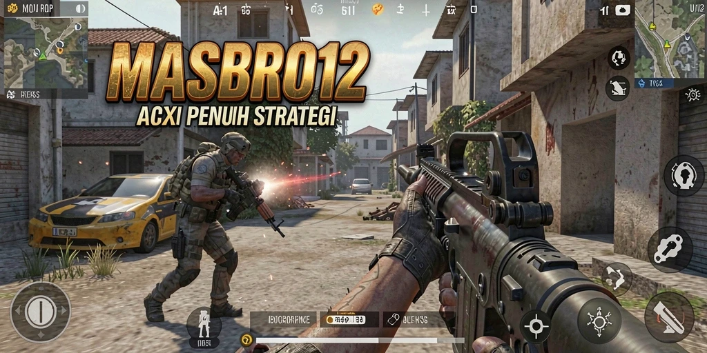 Tangkapan layar utama yang menunjukkan aksi gameplay seru di MASBRO12.