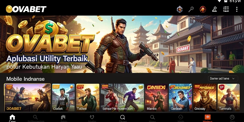 Tampilan antarmuka OVABET yang sederhana dan mudah digunakan.