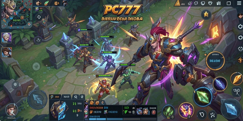 Screenshot gameplay <strong>PC777</strong> menampilkan tim berjuang dalam pertarungan seru.
