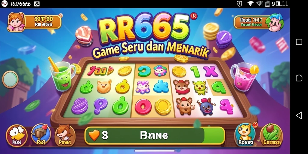 Screenshot permainan Bingo RR666 yang penuh warna dan seru.