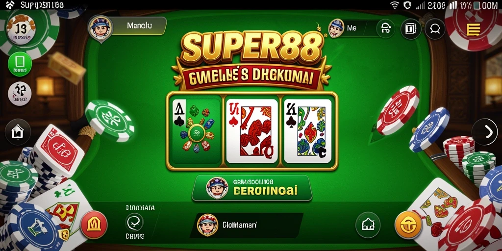Screenshot dari gameplay seru SUPER88 dalam permainan Domino.