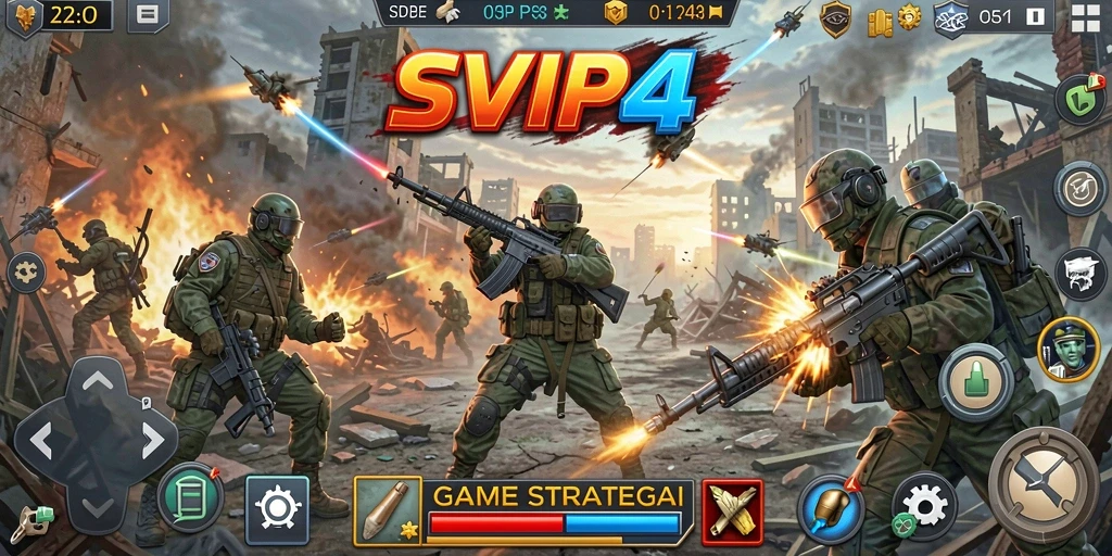 Tampilan grafis menarik dari gameplay SVIP4 yang seru.