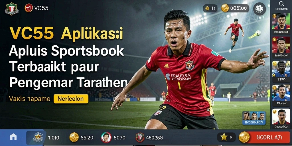 Screenshot menunjukkan tampilan antarmuka menarik dari VC55 saat bertaruh.