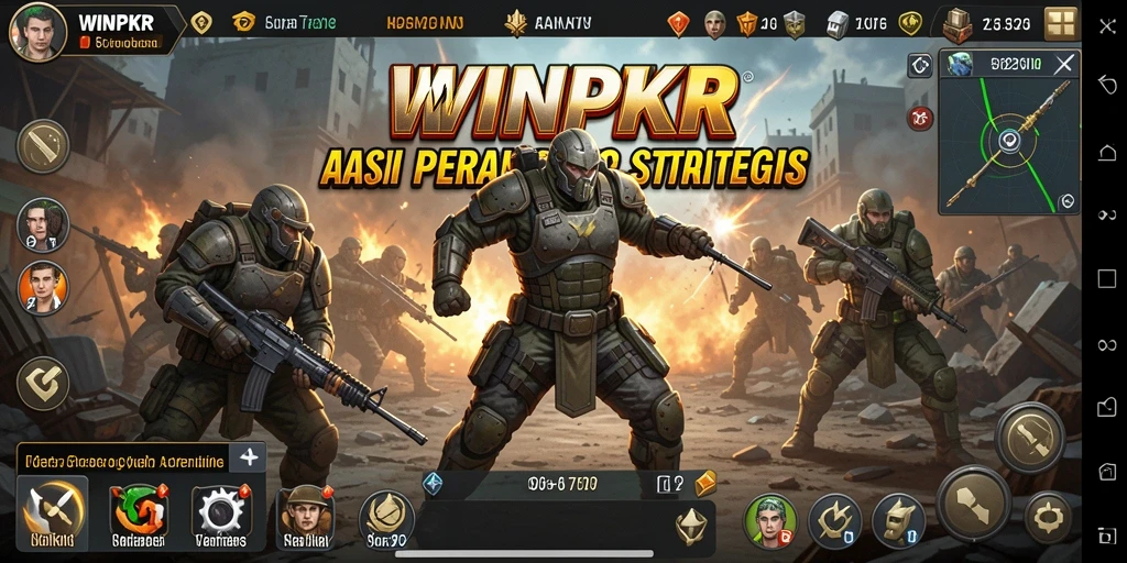 Tangkapan layar gameplay WINPKR yang menampilkan pertarungan mendebarkan.