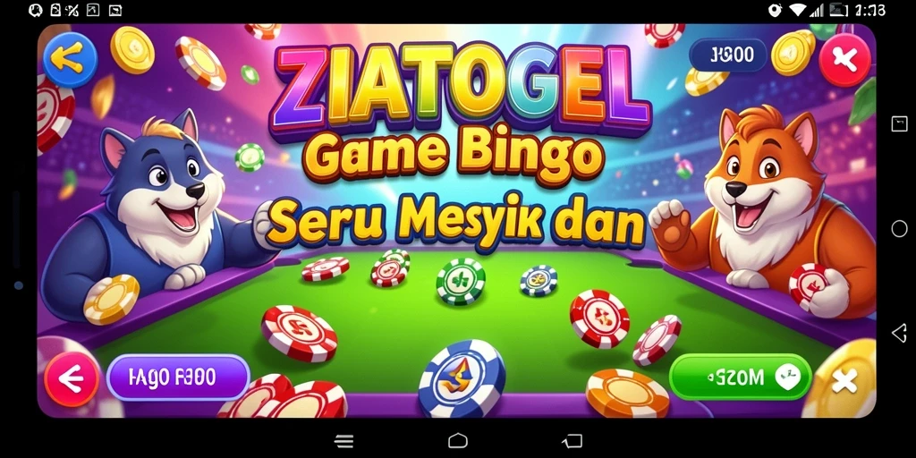 Tangkapan layar gameplay ZIATOGEL yang sedang berlangsung di papan Bingo.